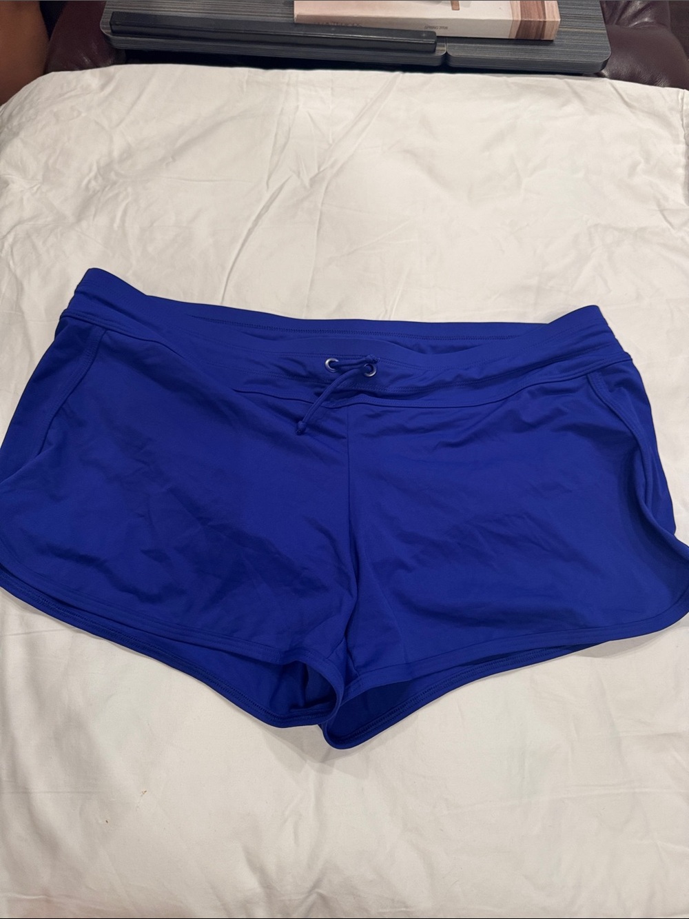 Women’s Royal Blue Performance Drawstring Swim Athletic Shorts